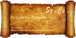 Szijártó Csanád névjegykártya